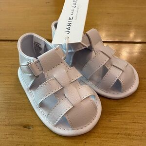 Janie & Jack Infant White Sandal 3-6 month NEW Fisherman style Velcro